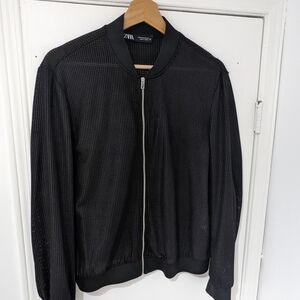 Black women's bomber jacket from Zara Size medium